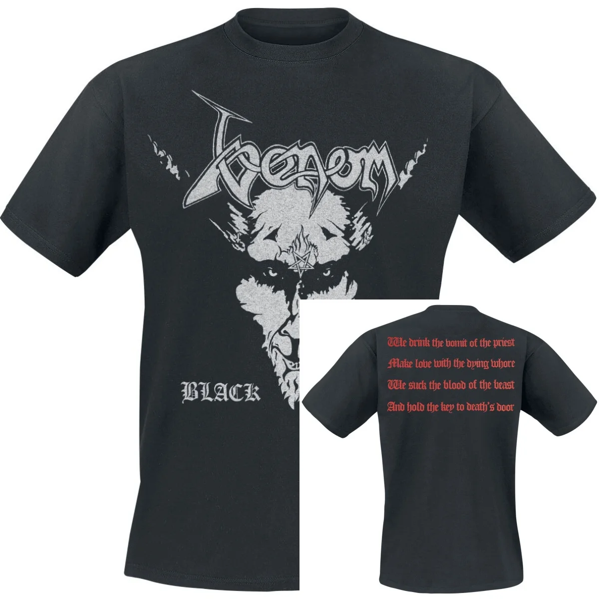 Venom Graphic Cotton Band T-shirt Unisex Summer Short Sleeve Fashion Brand Tee Luxury Casual Vintage Tees
