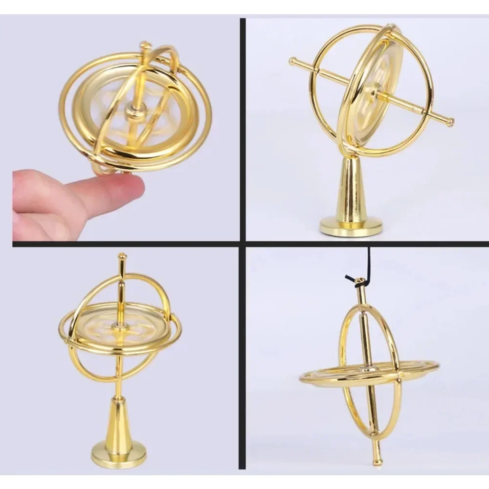 Mini Metal Gyro Puzzle Toy Self-balancing Finger Gyroscope Anti Anxiety Adults Kids Stress Relief Spinning Top Toys 게임