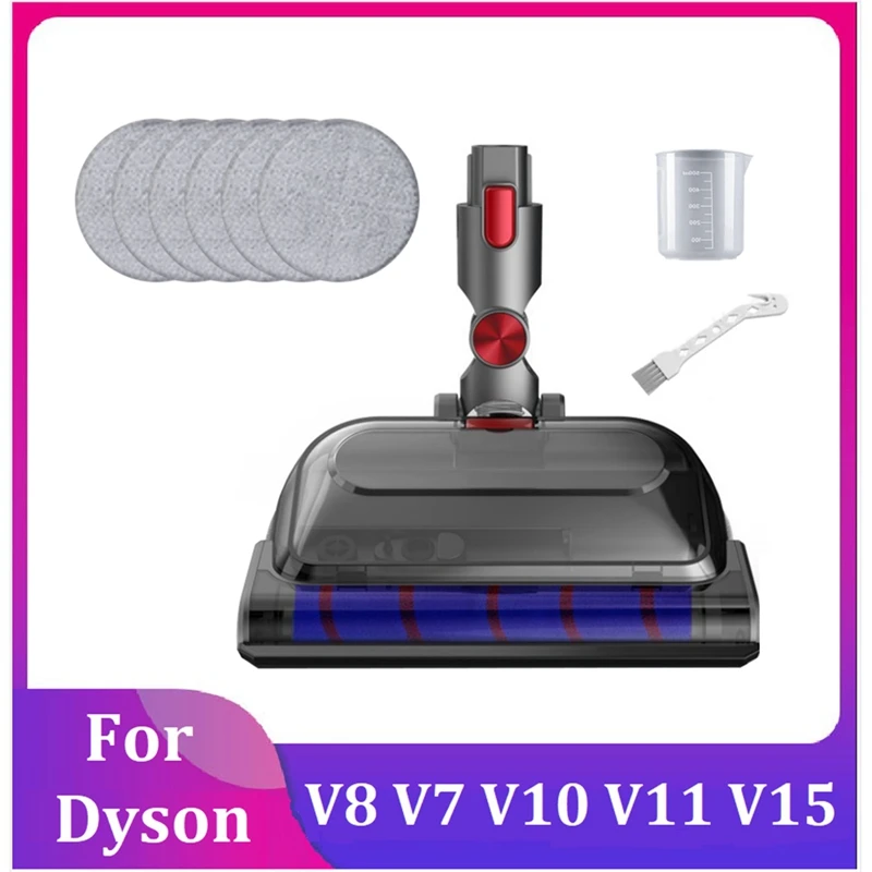 Electric Wet Dry Mopping Head For Dyson V15 V7 V8 V10 V11 Vacuum Replaceable Parts With Water Tank Mop Pads Water Cup