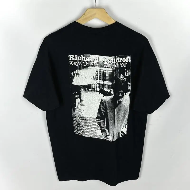 

Винтажная футболка Richard Ashcroft The Verve Keys To The World Tour 2006 л, черная