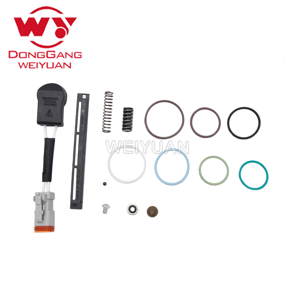 6pcs, M11 N14 Injector Repair Kit for Cummins Fuel Injector, With Harness, Sealing Ring, Filter, Spring, Screw, Fuel Engine Part