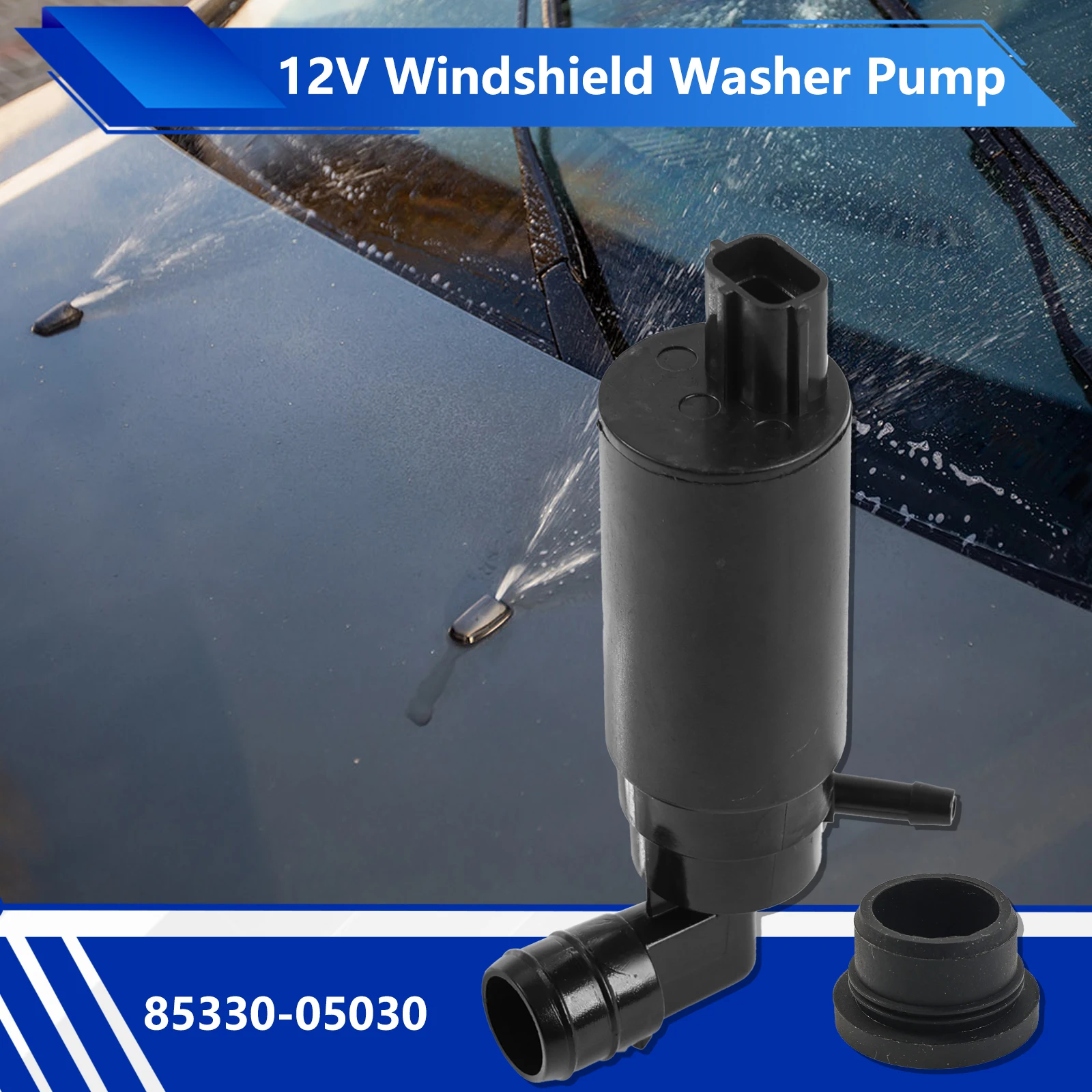 Erick\'s Wiper Front Windshield Wiper Washer Pump Motor With Grommet For Honda Civic CR-V CRV OE# 85330-05031 85330-05030