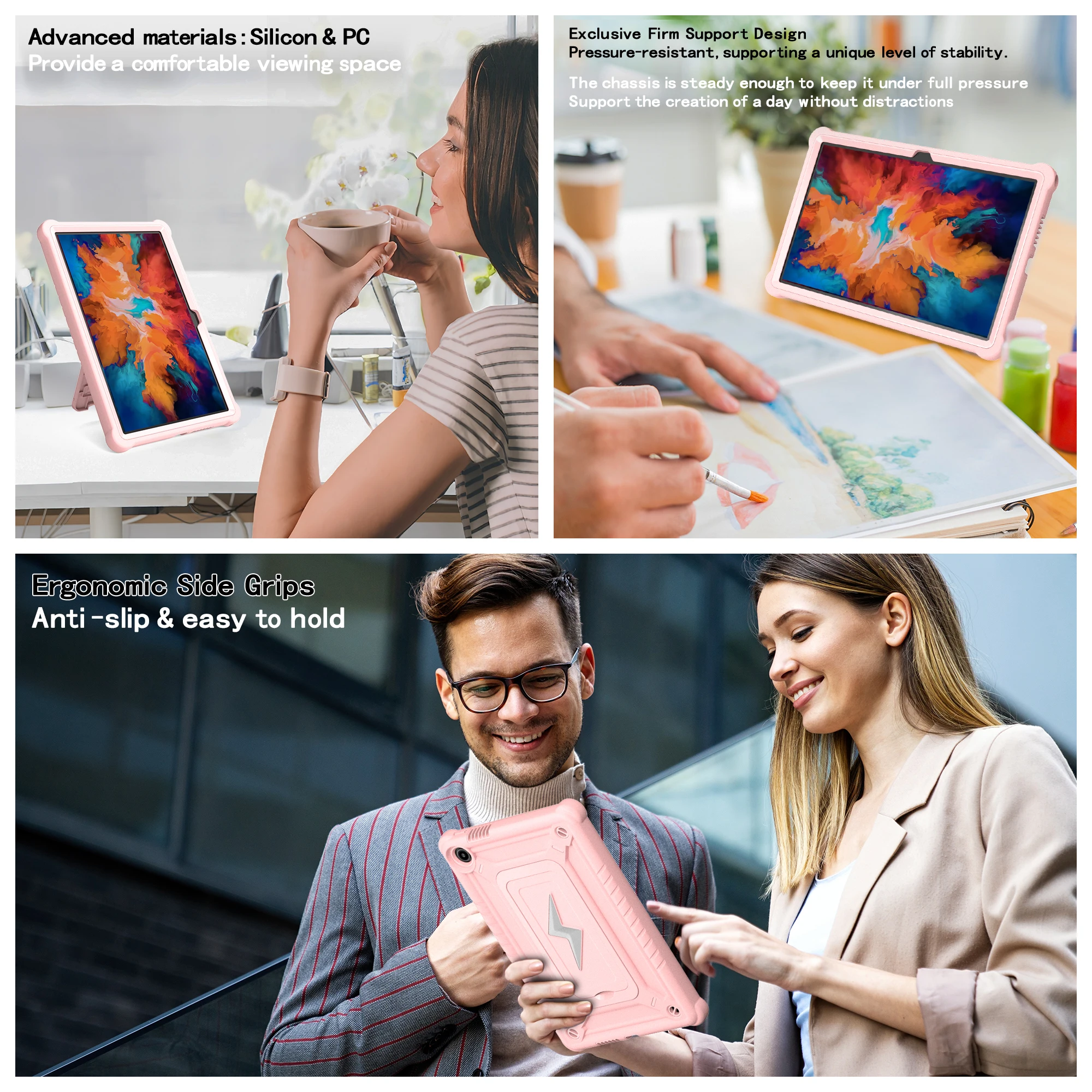 

Heavy Duty Stand Case Universal For Lenovo Tab 10.1 2025 K10C Model TB311XU TB311FU ZAEH0019IN ZAEH0180IN ZAEJ0054IN Armor Cover