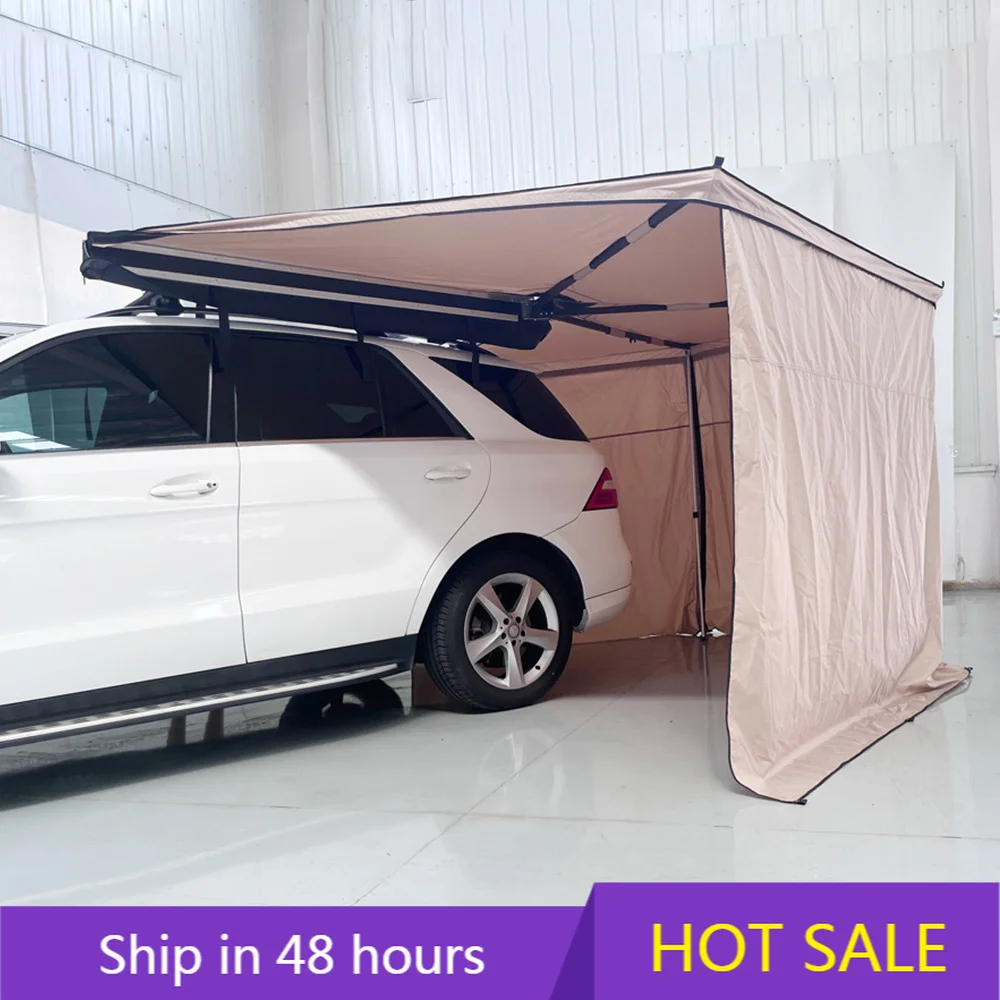 

YTYIN 4wd Outdoor Camping Led Car Awning 270 Degree Free Standing Foxwing Awning 270 Car Awning