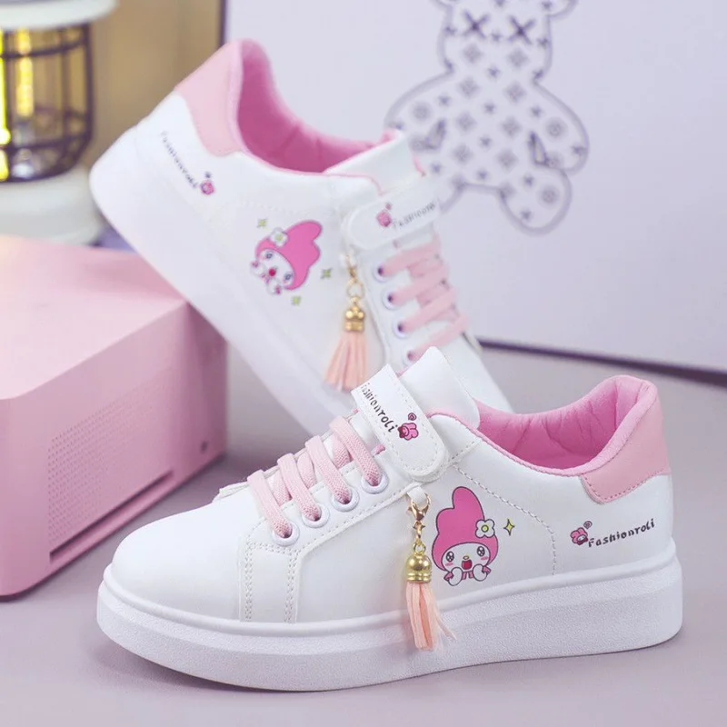 Sanrio Kawaii Cinnamoroll Tennis Shoes Girls Kuromi My Melody Sneakers Autumn Anime Cute Breathable Running Shoes Gifts for Kids