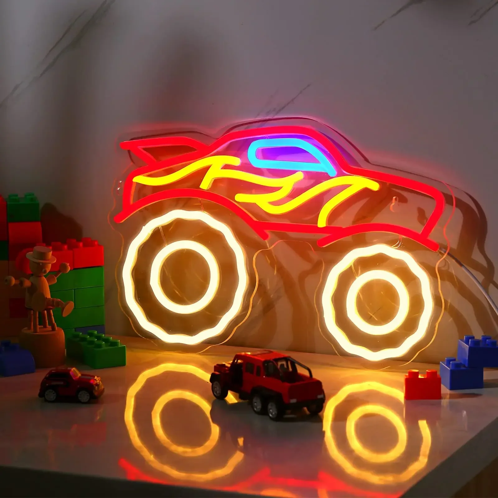 

Truck Neon Sign,LED Neon Light,Wall Decor for Kids Bedroom Boys Room Playroom