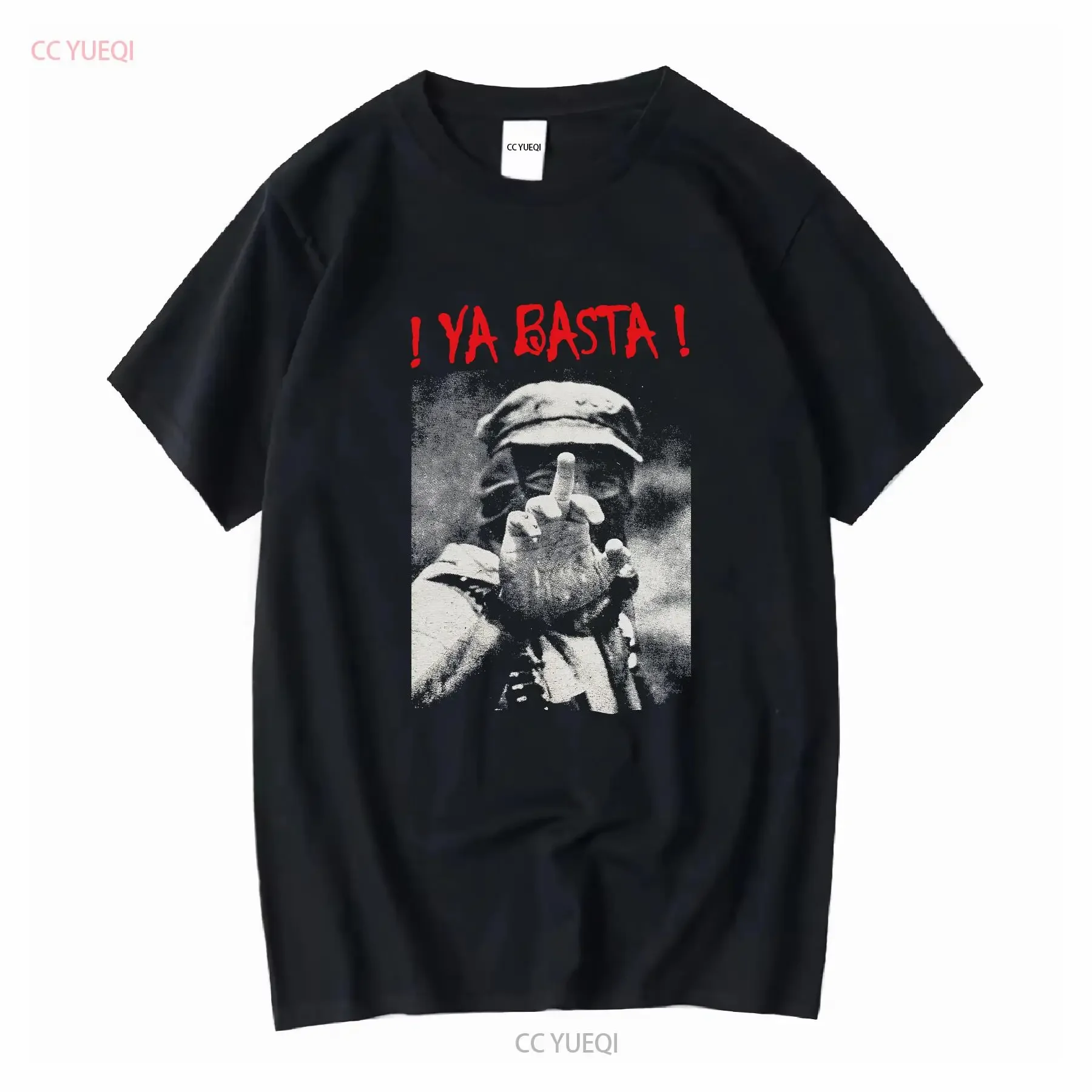 Nueva rara Ya Basta Sub Comandante Marcos EZLN Emiliano Zapata Retro camiseta Estilo Vintage mangas largas o cortas vintage Lavado