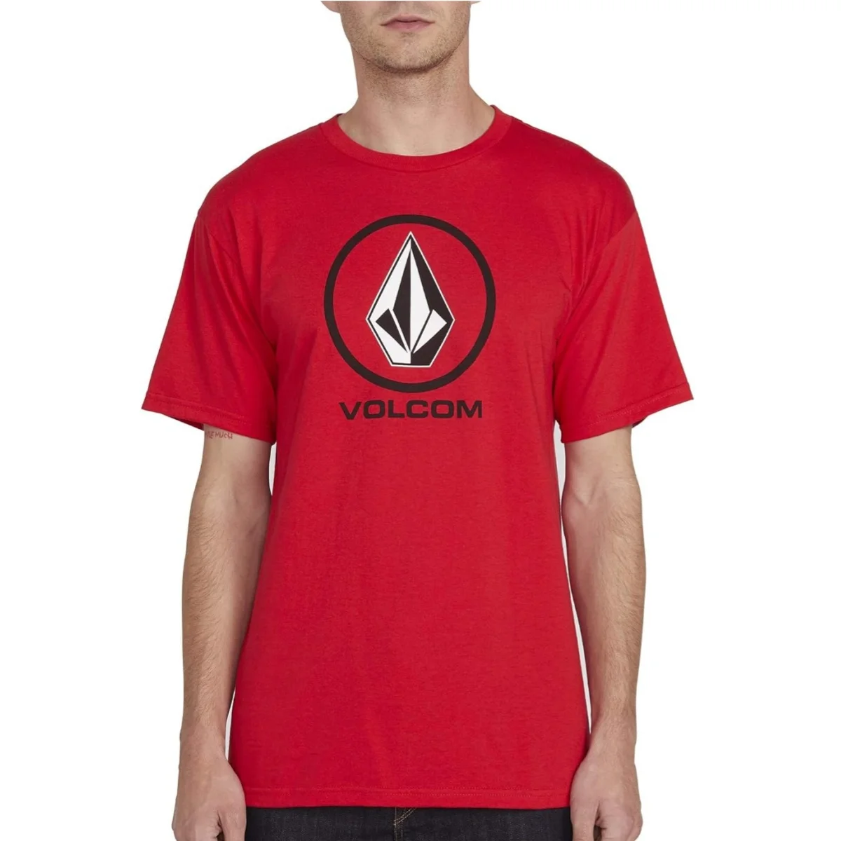 Volcom Men's Crisp Stone Short Sleeve Tee Graphic Cotton High-end Luxury Unisex Style