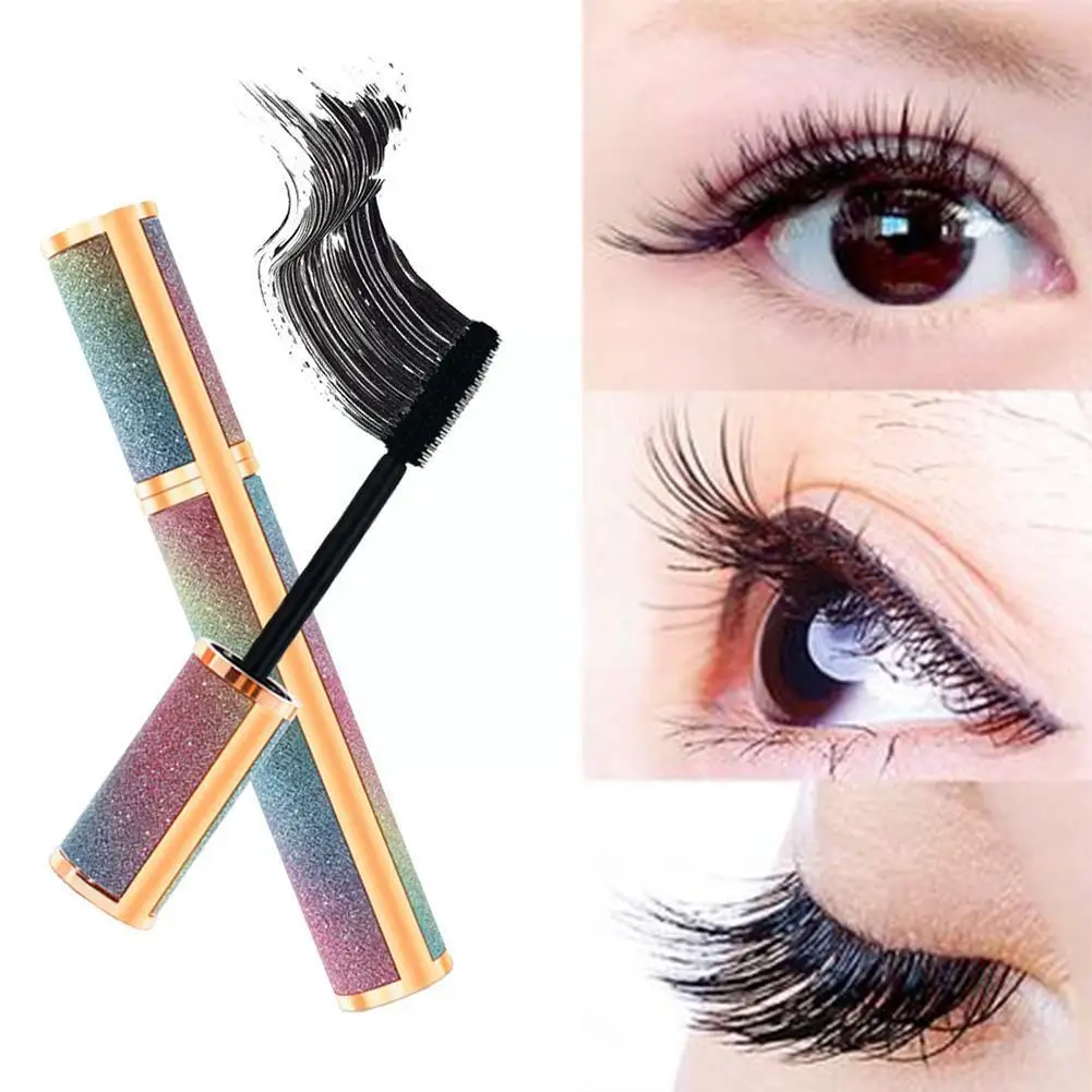 Impermeável Diamond Mascara, de longa duração, Curling Styling e Cílios, Primer de maquiagem de olhos grossos, não borrados, P9J2