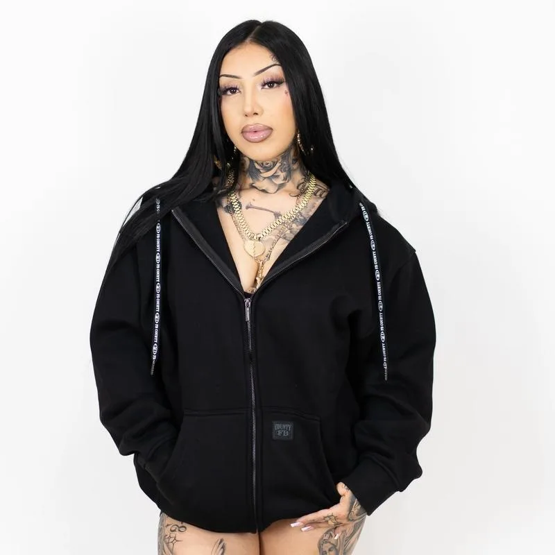 

Fleece Lined Hoodie Sweatshirt Embroidered Design Women's Spring Fashion Comfortable Fit Animal Patterned Hooded Top