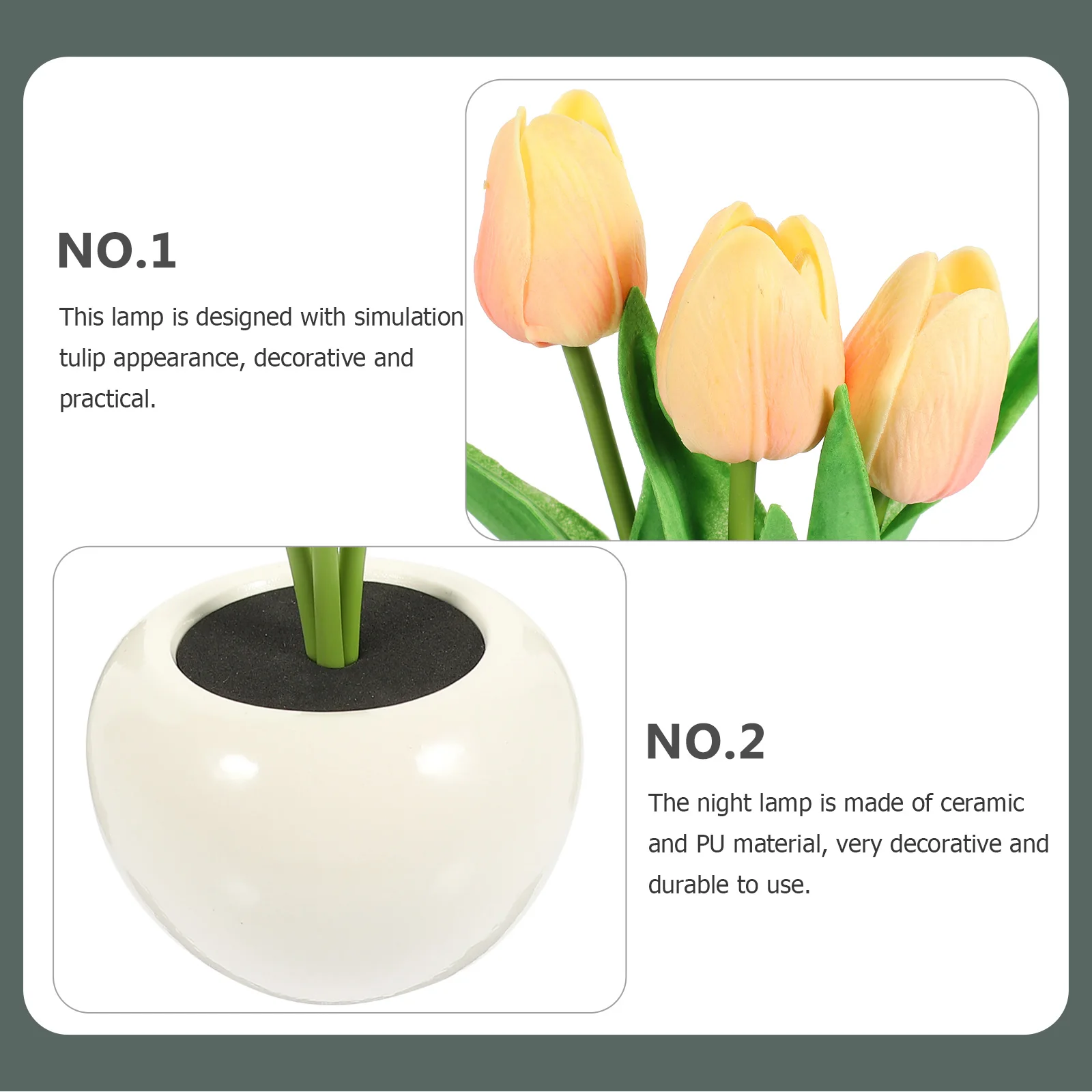 

Tulip Night Decor Romantic Lamp LED Flower Bedroom Flower Light Indoor Home Hotel Garden Park Restaurant School Vacation