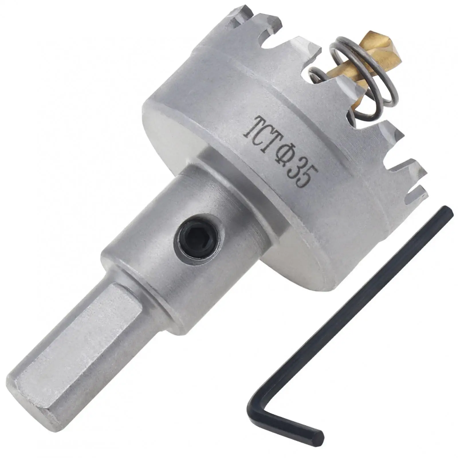 Imagem -04 - Hard Alloy Hole Saw Cortador de Broca Metal Ferro Plástico Madeira Perfuração Titânio Tct 35 mm Aço Inoxidável