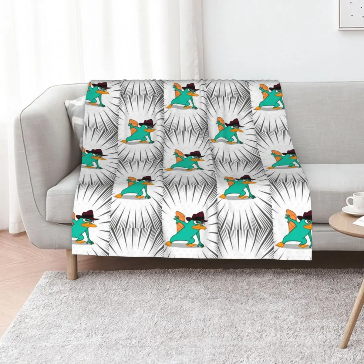 

Perry in action agent p Throw Blanket Single Flannel Fabric wednesday Sofa Quilt Blankets