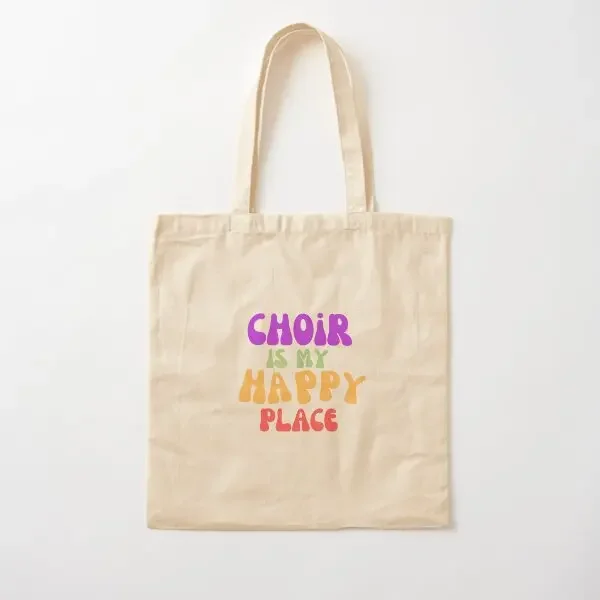 

Choir Is My Happy Place Cotton Canvas Bag Designer Travel Handbag Grocery Ladies Printed Reusable Tote Women Fashion Casual