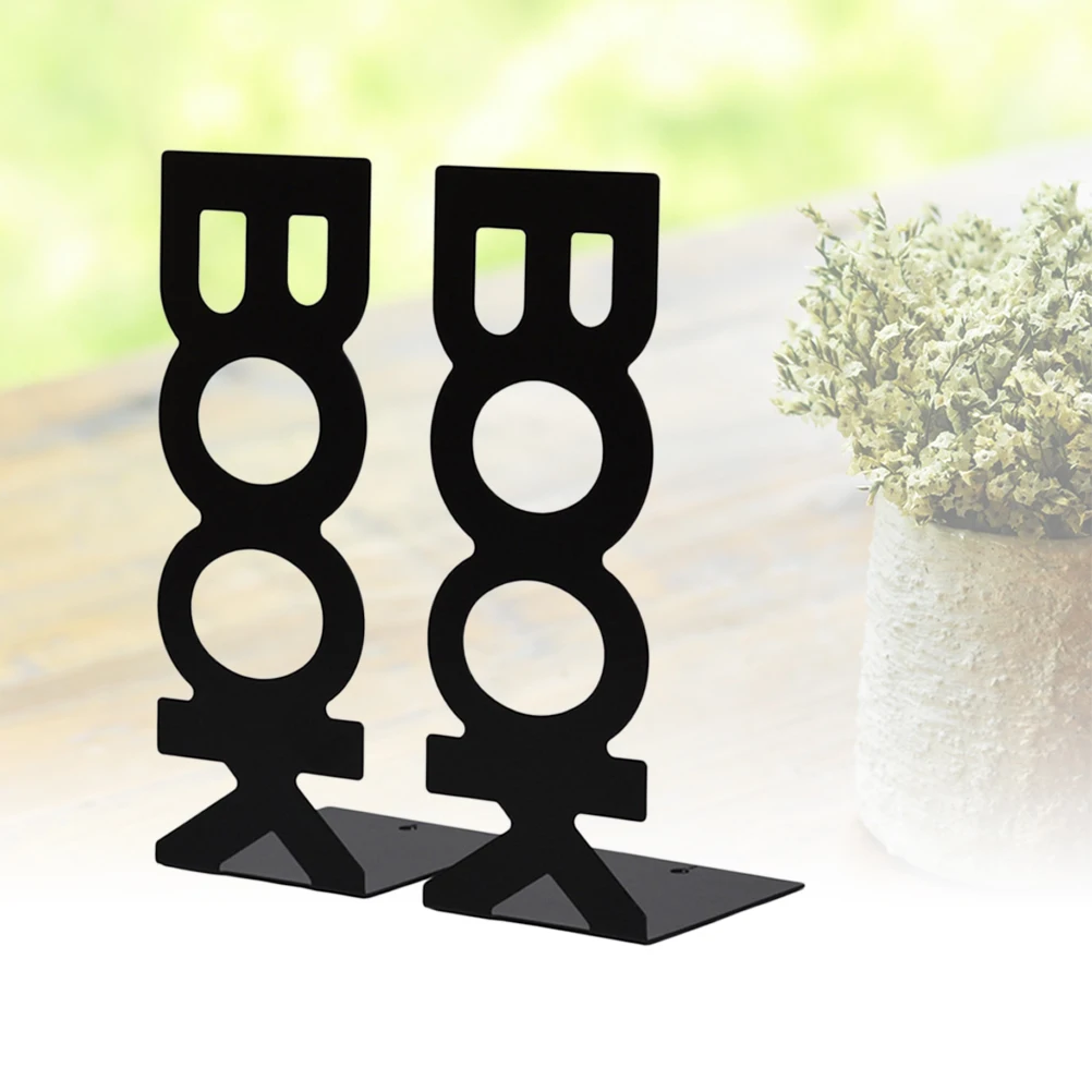

4 Pcs Folder Book Metal Books Frames Stands for Display Retro Bookends Organiser