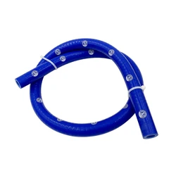 Silicone tubing Hose Radiator Intercooler Silicone pipeline Universal Braided Tube 3 layer 1M 6.5-25mm blue
