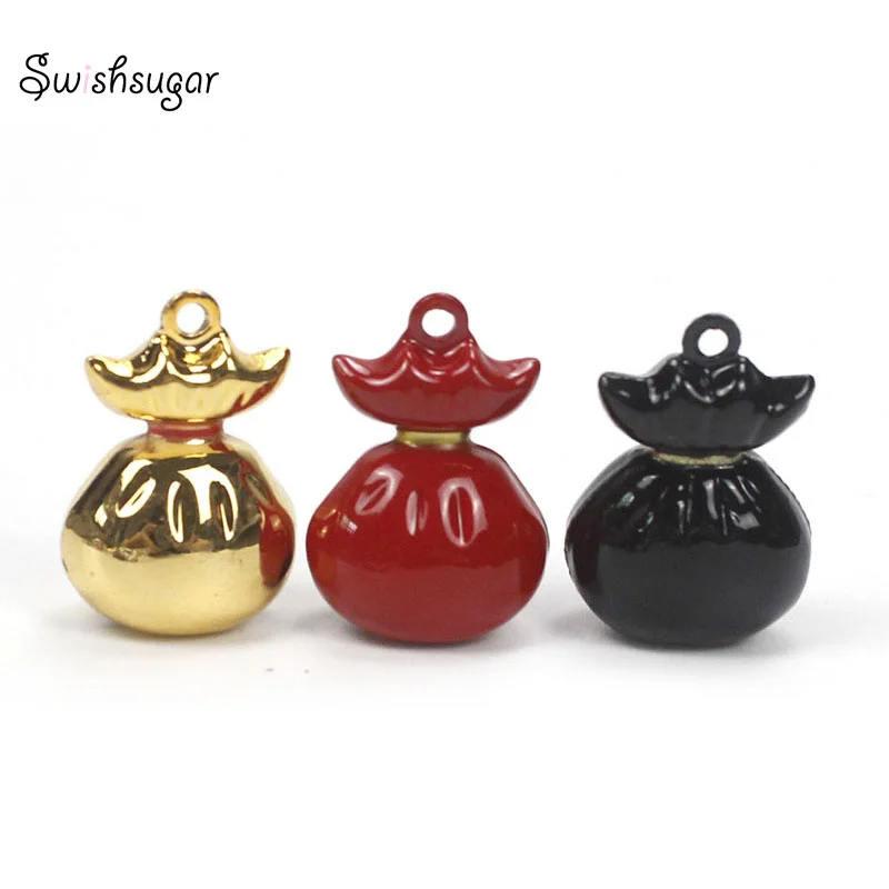 3 Colors Cartoon Future Wealthy Bag Jingle Bell Charms Festival Holiday Kids Children Gift Decoration image 3
