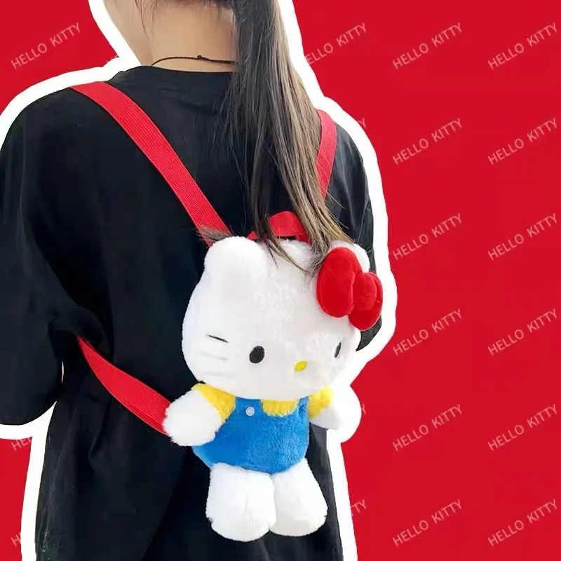 

Hellokitty Plush Backpack Kawaii Fashion Plushie Doll Fur Bag Girl's Bag Children's Bag Shoulder Bag Knapsack Bags Gifts