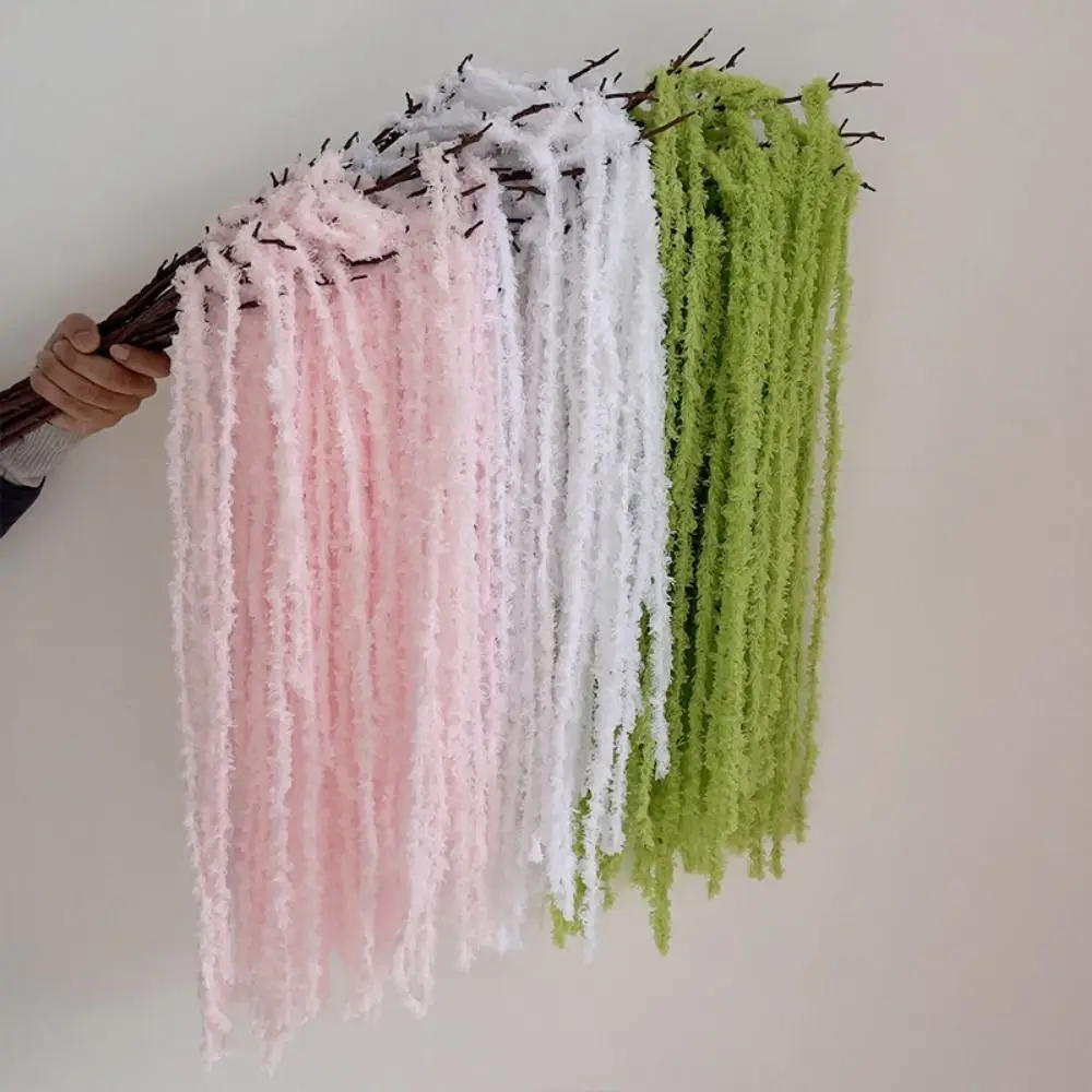 Bundle Package Soft Thin Chenille Yarn 50g Set Texture Coral Velvet Yarn 3 Strands Coral Color Crochet Yarn Hand Knitting