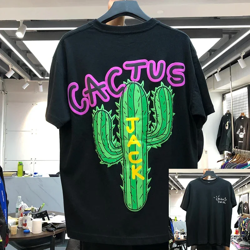 Neue Luxus Kaktus Jack Hip Hop T-shirts Travis 2024 Männer Frauen Hip Hop Baumwolle T-Shirt Streetwear T Top Casual Streetwear