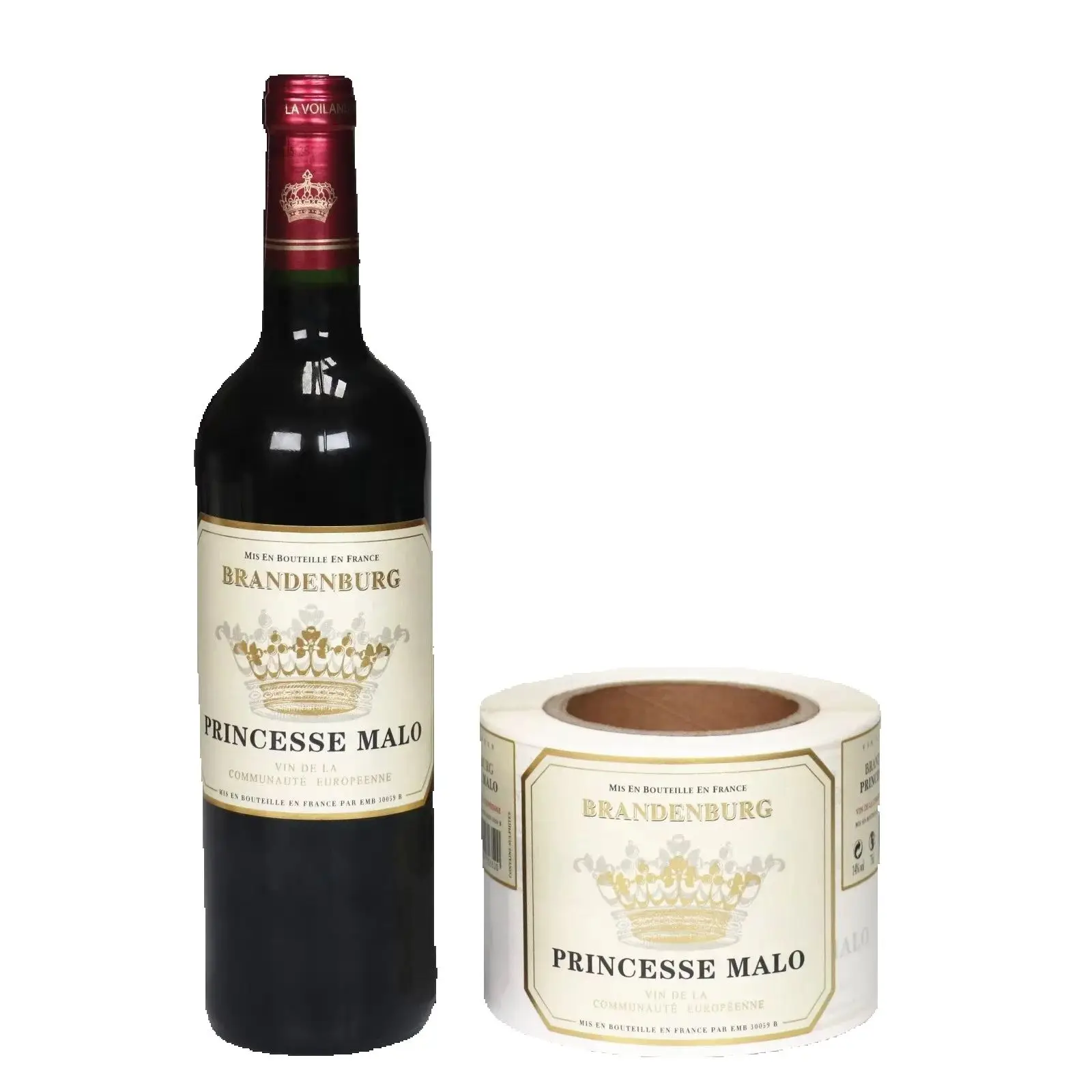 Custom Foil Stamped Beverage Labels｜Embossed Finish｜Self-Adhesive