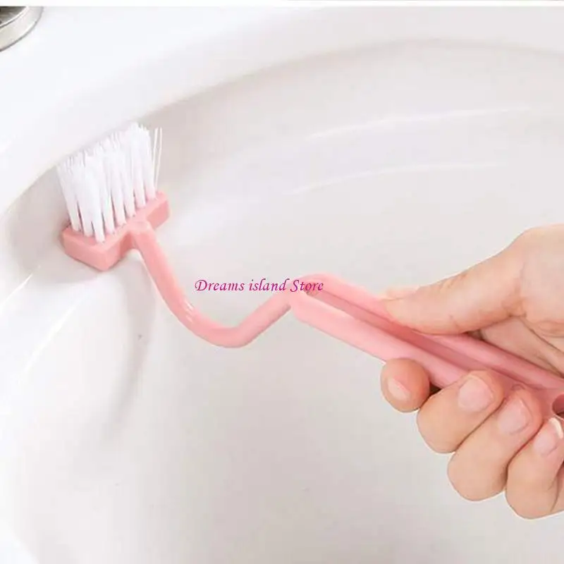 Vタイプ長ハンドルトイレブラシトイレクリーニングブラシ8インチブルー、緑、ピンクHX6C