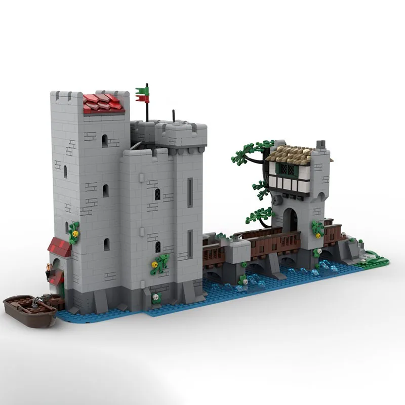 نموذج قلعة القرون الوسطى Moc قوالب بناء برج الغابات نموذج منزل كتل التكنولوجيا عيد الميلاد لتقوم بها بنفسك لعبة هدايا البناء #3