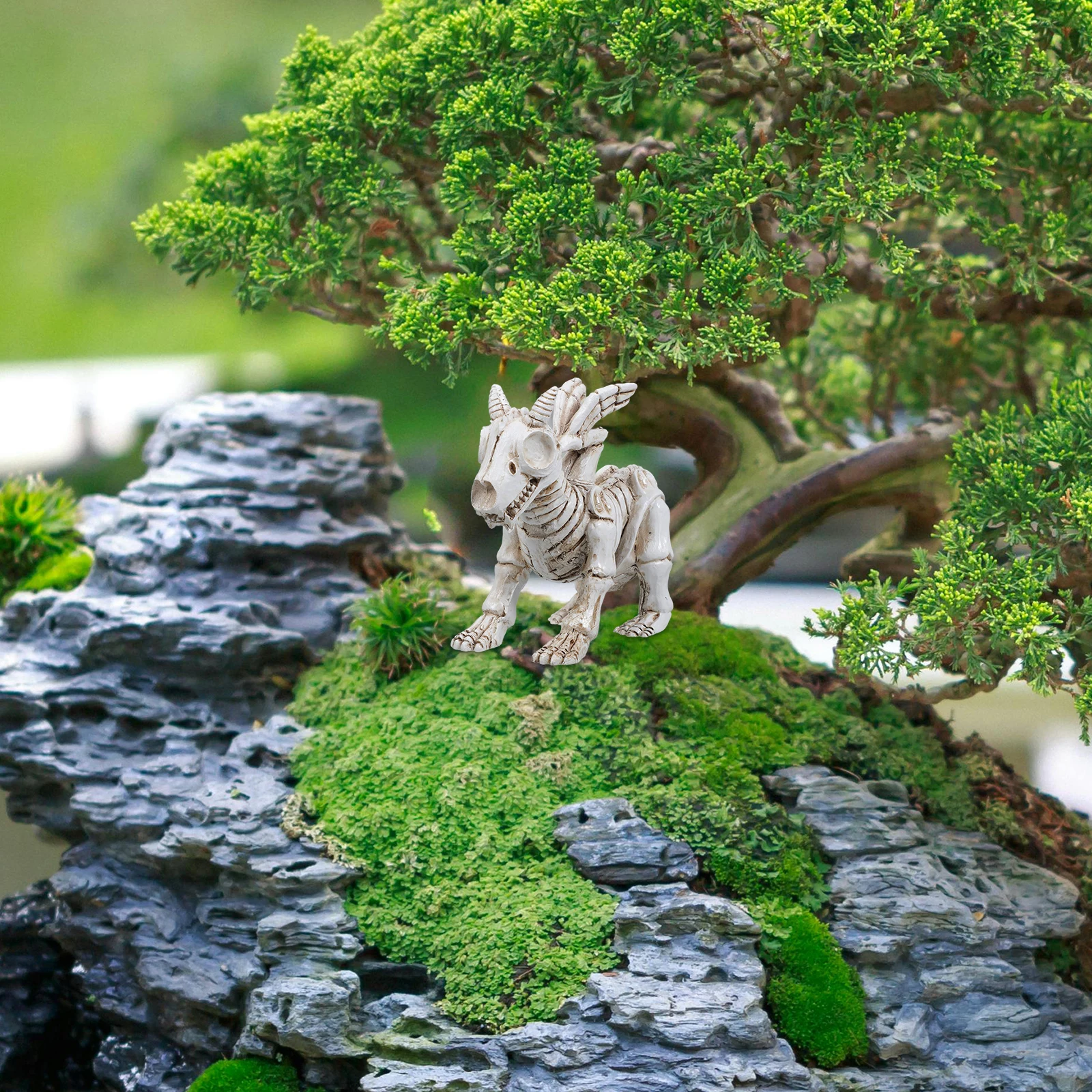 

Dog Ornament Halloween Decoration Bones Decorations Outdoor Animal Garden Sculpture Skeletons Statuette
