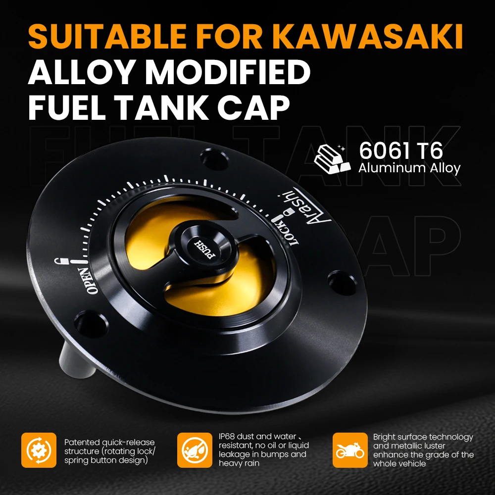 For KAWASAKI ZX4R ZX4RR ZX25R ZX6R VERSYS1000 2017 2018 2019 2020 2021 2022 2023 Motorcycle Quick Release Fuel Tank Cap Parts
