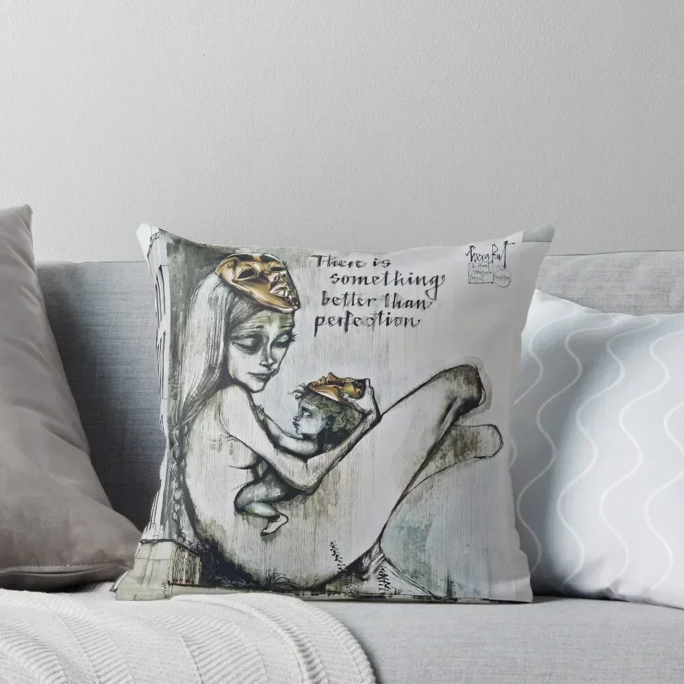 There is something better than perfection Throw Pillow Plaid Sofa Decorative pillow case pillow