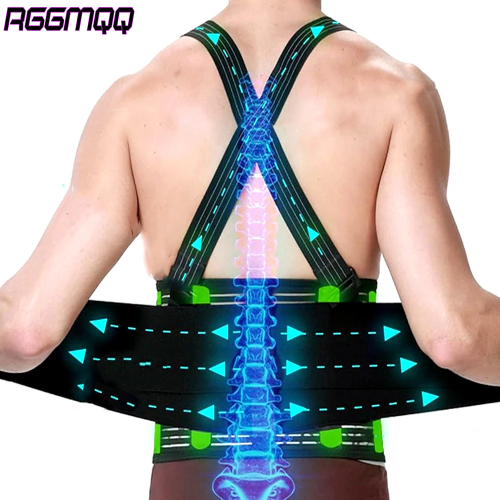 

1PCS Adjustable Back Brace for Men & Women - Lumbar Support Belt with Suspenders for Heavy Lifting,Workouts & Back Pain Relief