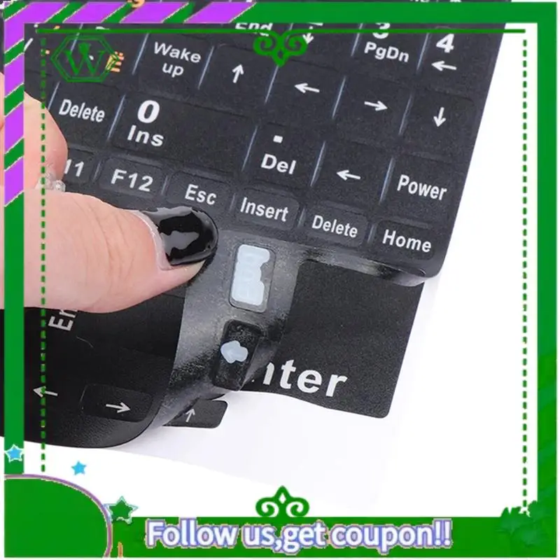 Reliable-1Pc Full Size Russian Keyboard Stickers Letter Alphabet Layout Sticker Key For Laptop Desktop PC Russian Durable - Whit
