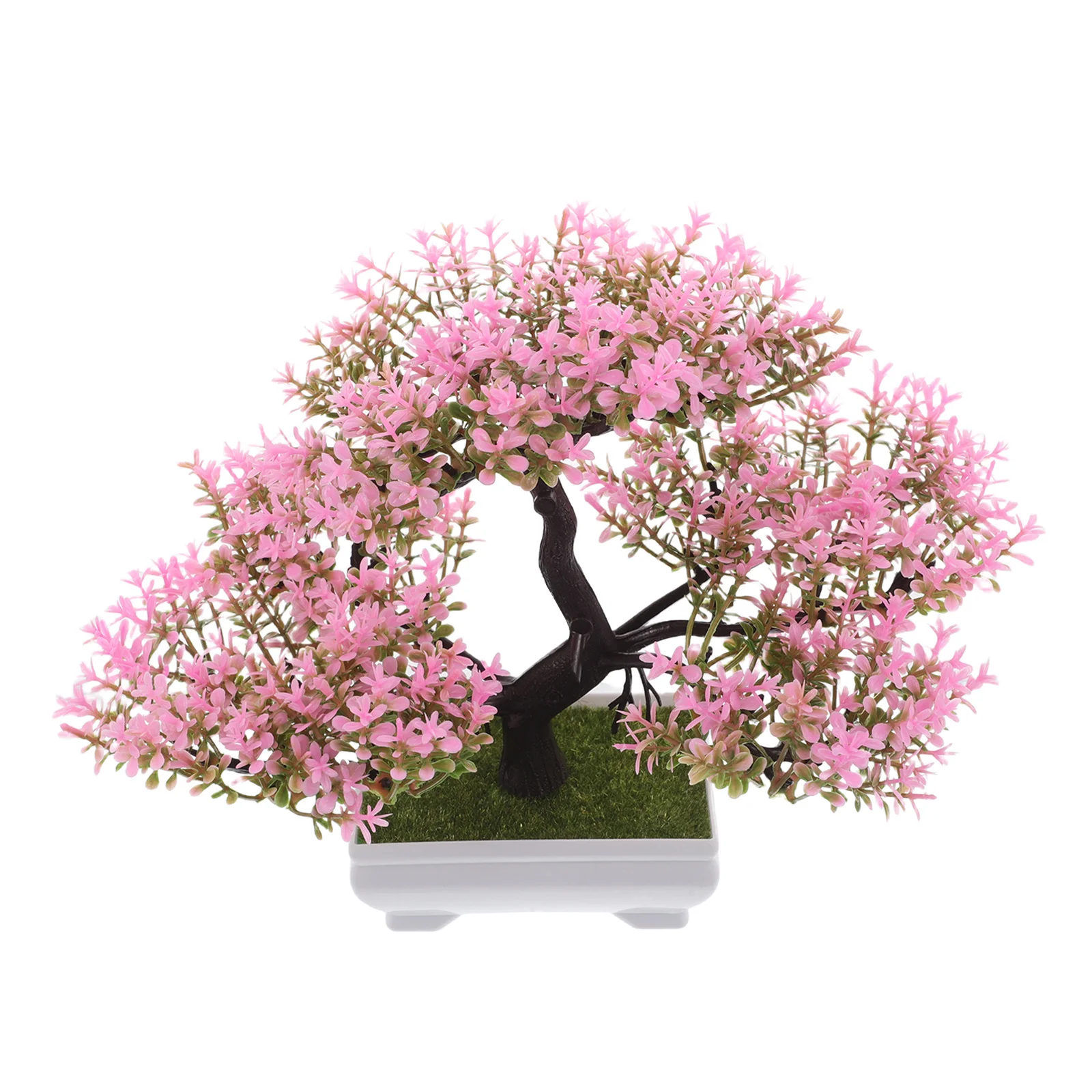 

Artificial Bonsai Tree Fake Plant Potted Welcome Pine Bonsai for Desk Room Entryway Cabinet Bookcase Decor Desk Decor for Men