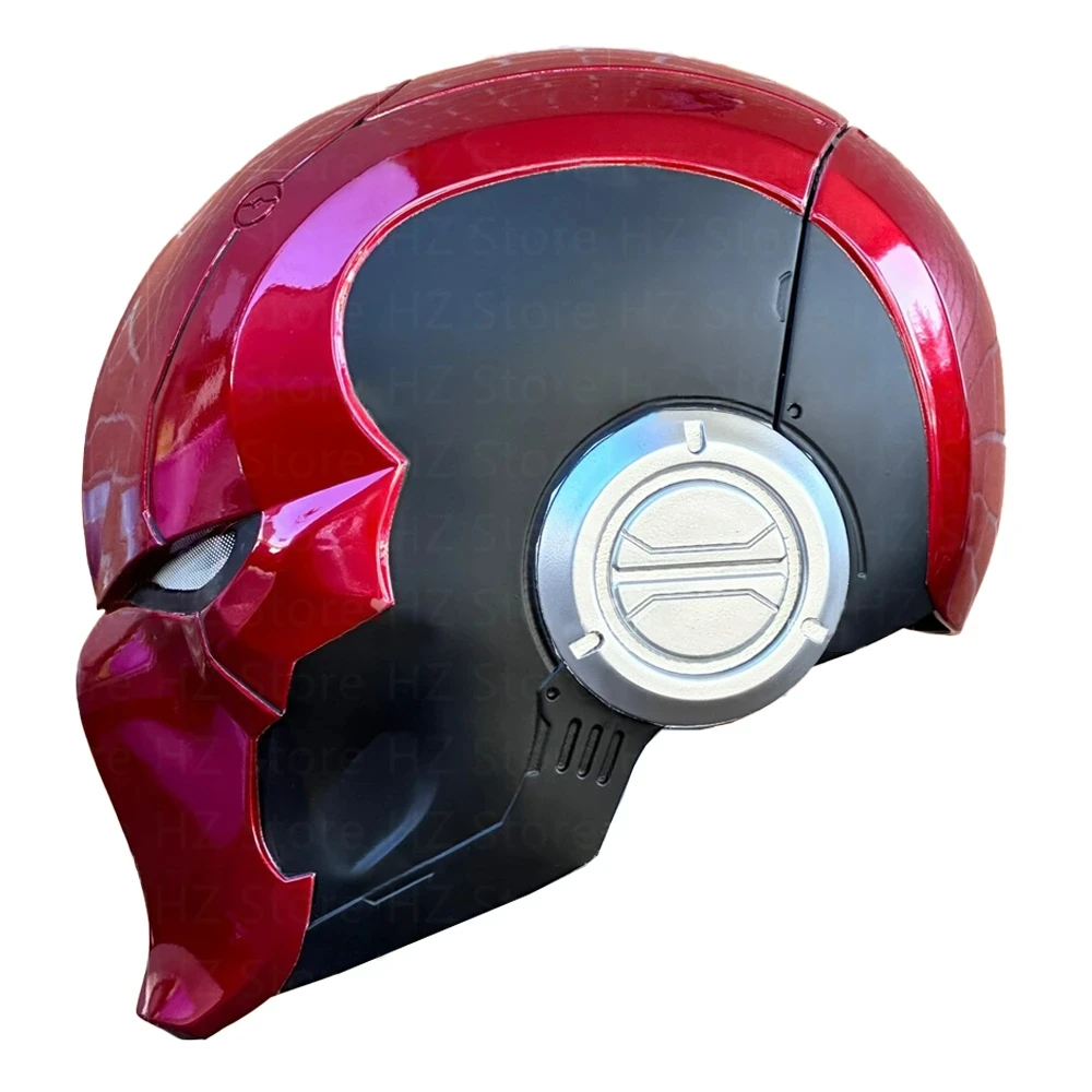 arkham knight motorcycle helmets Arkham Knight Mask with Light Eyes Red Hood Gothan Helmet Halloween Cosplay Masque Fiberglass Flipping Mold Non 3D Printing Gift
