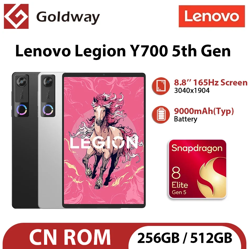 Lenovo Legion Y700 5th Gen 8.8''  Qualcomm Snapdragon 8 Elite Gen 5 165Hz Display 9000mAh Battery Gaming Tablet PC TB323FU