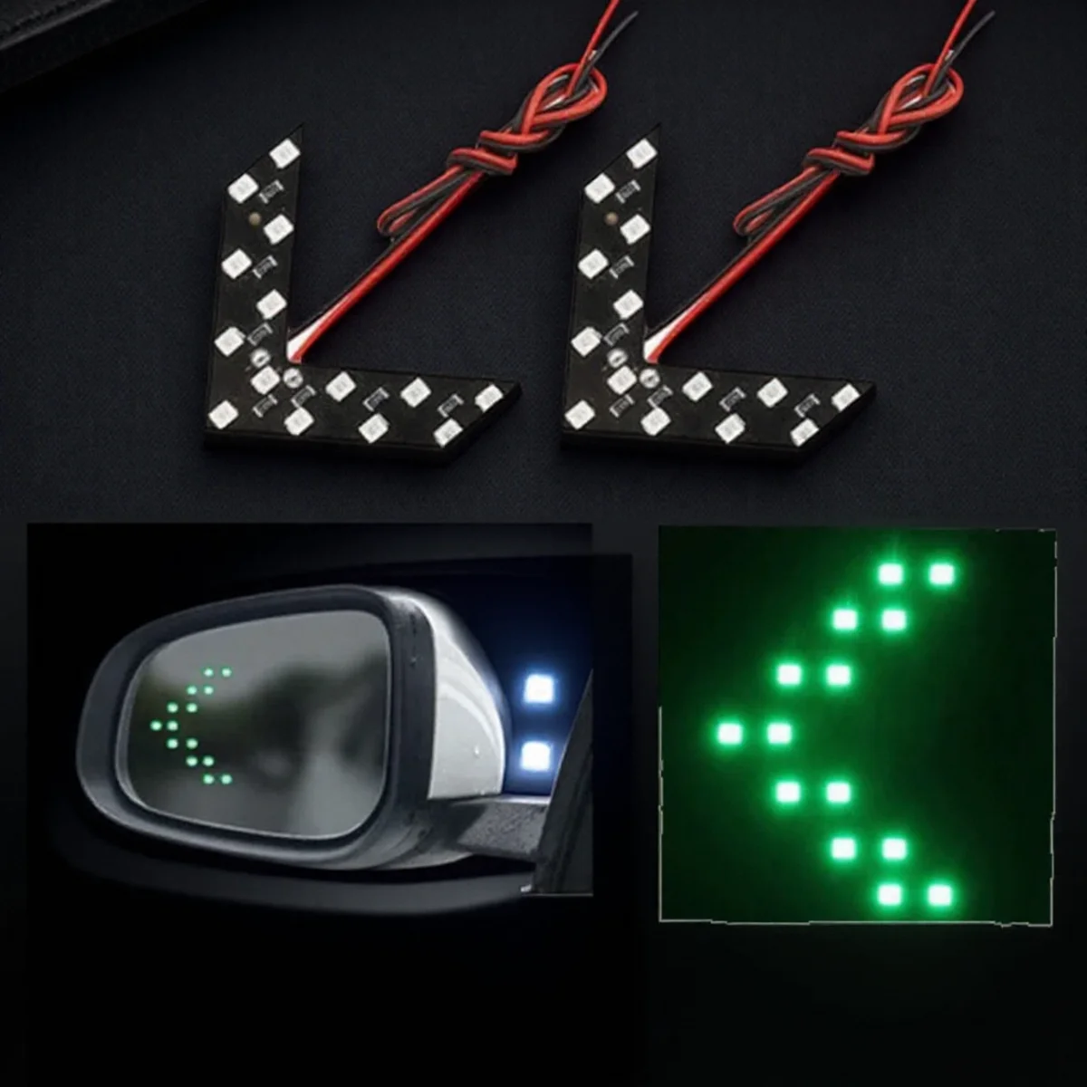 

STONEGO Car Rear View Mirror LED Arrow Panel Turn Signal Indicator Light