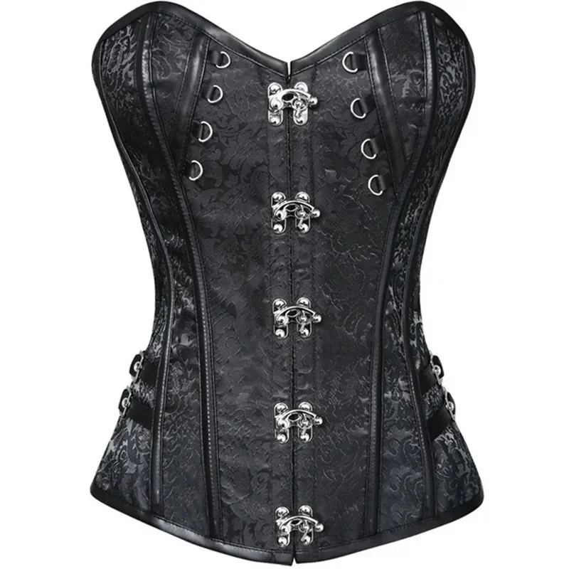 

Women's Vintage Corset Bustier Steampunk Body Shapewear Top Gothic Goth Costume Sexy Corselet Overbust Burlesque Plus Size