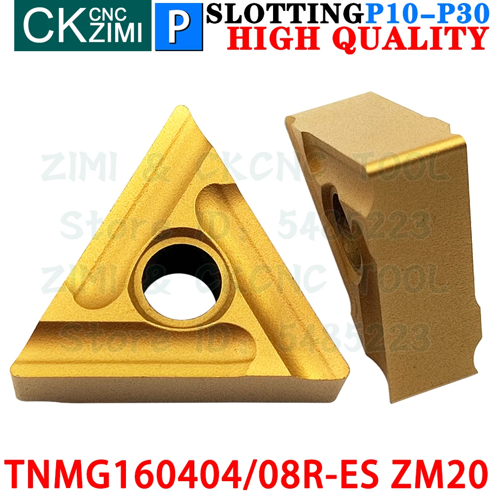 TNMG160404R-ES ZM20 TNMG160408R-ES ZM20 Carbide Inserts Slotting Grooving Inserts Turning Tool Inserts TNMG CNC Metal Lathe Tool