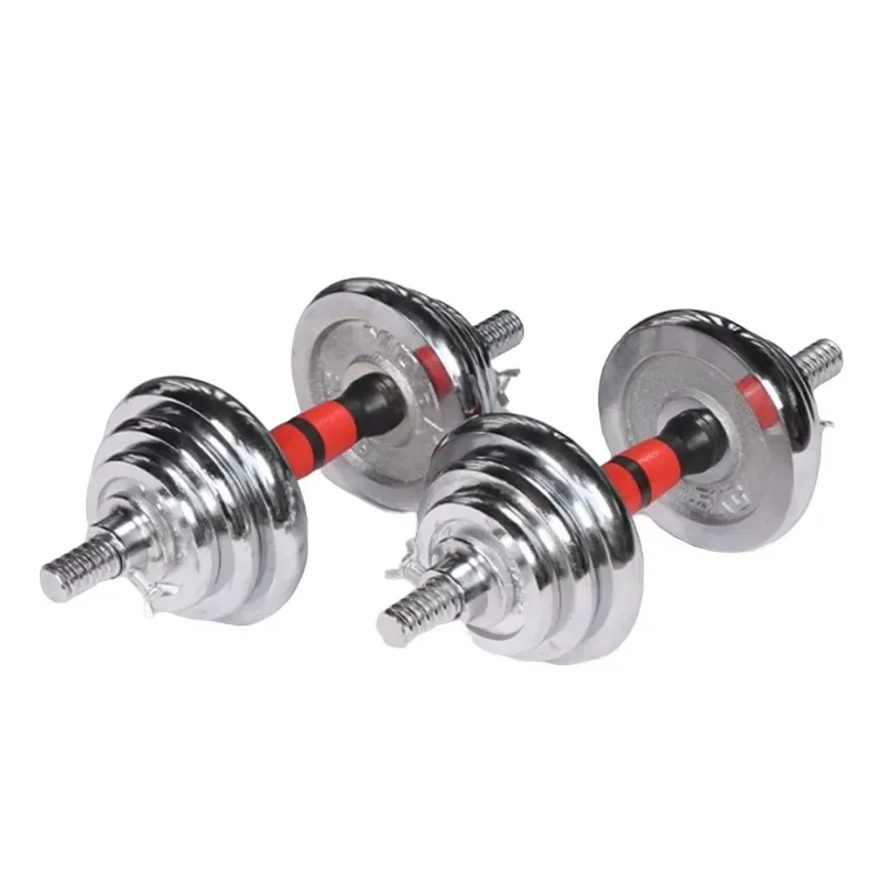 Dumbbell Male Fitness Home Equipment Female Adjustable Weight Set Solid Iron 10kg Dumbbell Electroplated Barbell