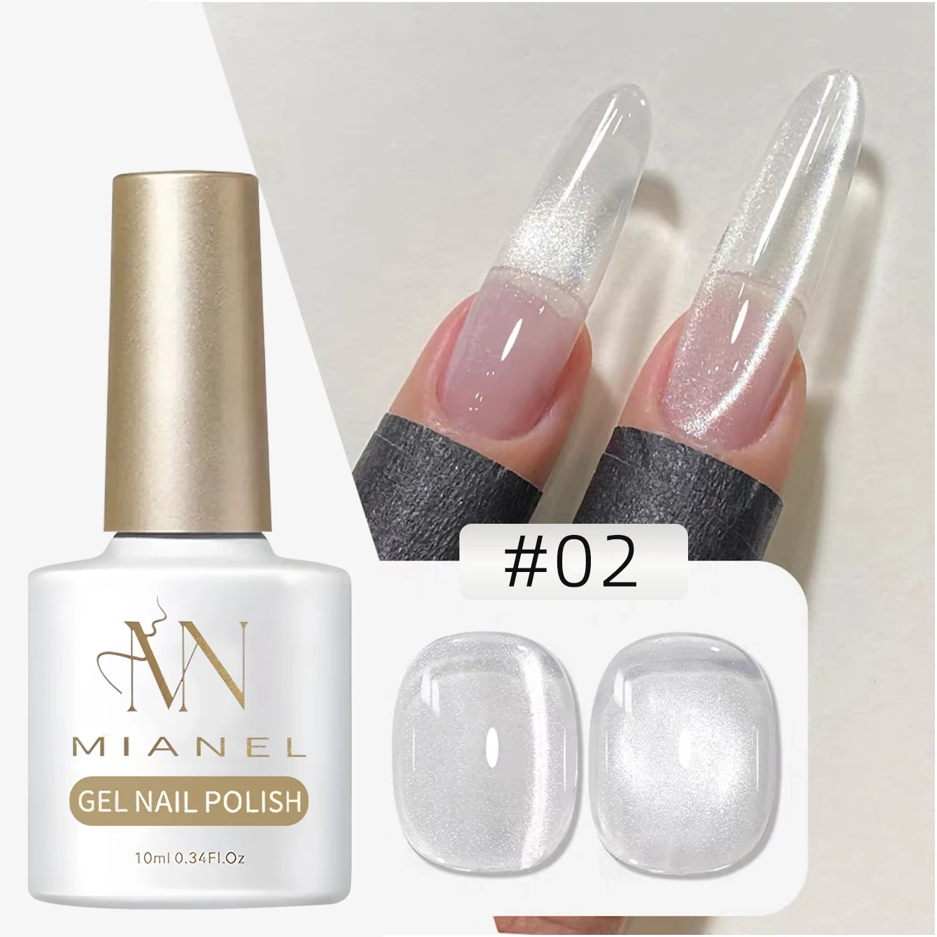 10ML 1-9 pezzi unghie natalizie autunno trasparente universale perline di vetro bianco cat eye magnete gel smalto per unghie unghie bianche unghie con punta francese