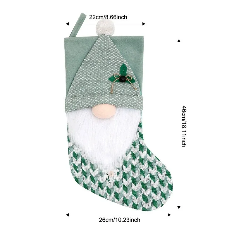 2025 Party Festival Christmas Supplies: Faceless Gnome Doll Stocking Socks – Santa Claus Gift Bag & Xmas Tree Hanging Ornament - Image 3