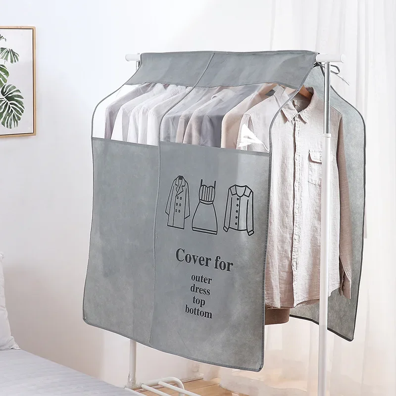 Clothes Hanging Dust Cover Suit Coat Storage Bag Case Protector Closet Wardrobe Dress Clothing Organizer