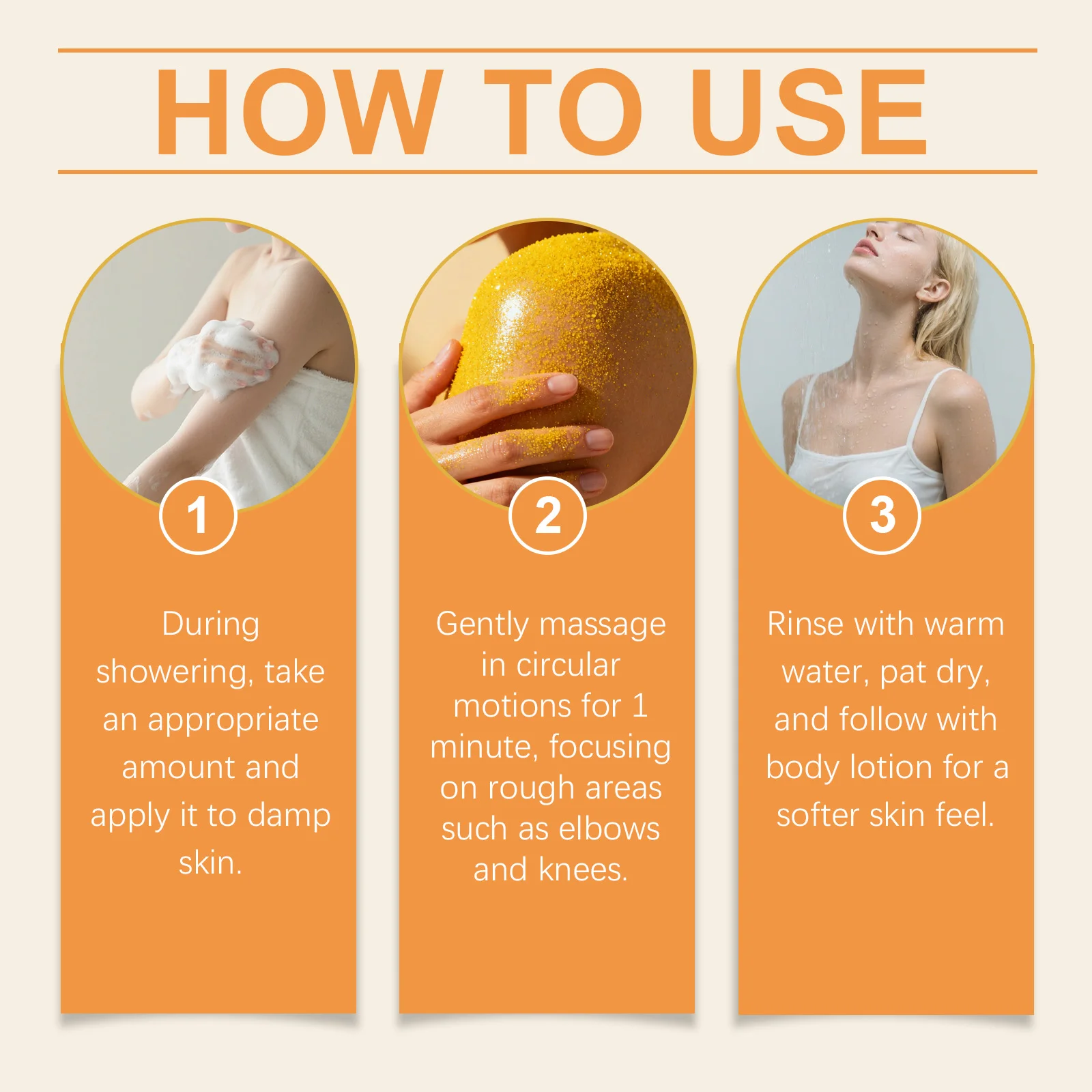 Turmeric Body Scrub Deep Clean Remover Dead Skin Smooth Sea Salt Exfoliating Scrub Gently Moisturizes Skin Brightening Products