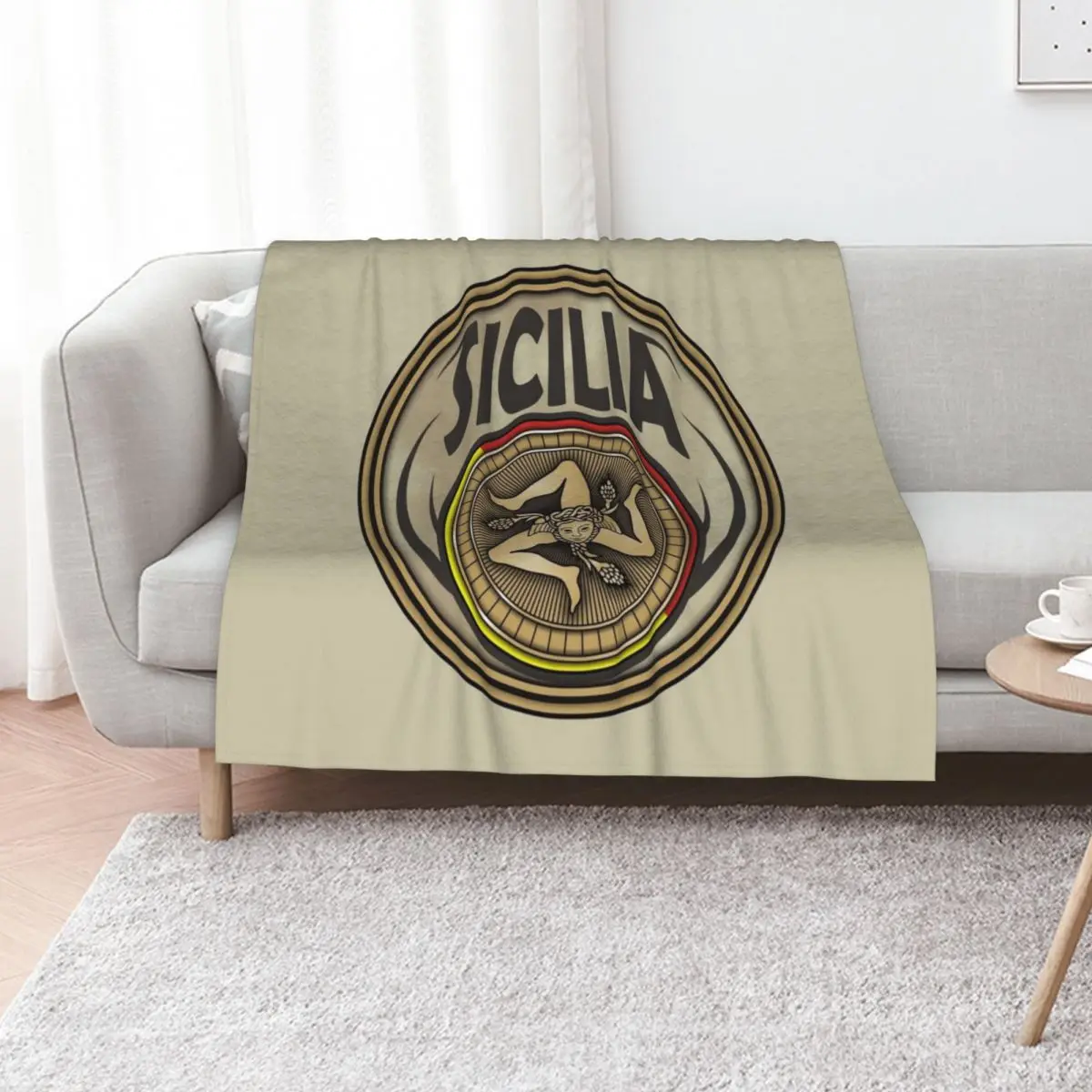 Sicilia Sicily trinacria symbol Throw Blanket Weighted Bed Fashionable Hair Sleeping Bag christmas decoration Blankets