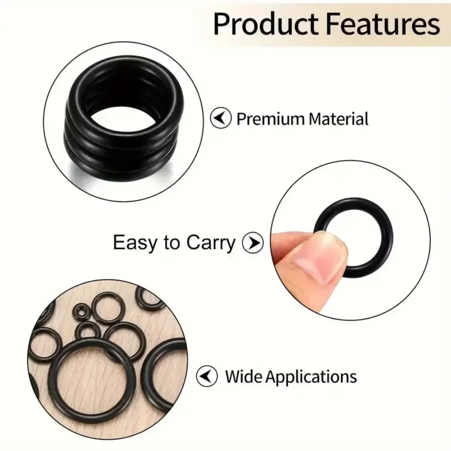 Nitrile O-Ring Seals Heavy-Duty Washer and Gas Seal Kit, 20 Sizes for Pressure Washers, Pneumatics, Automotive and DIY Repairs