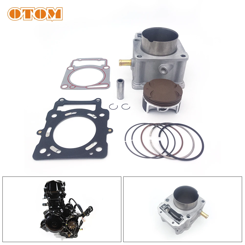 

OTOM Motorcycle Modification Cylinder Kit For ZONGSHEN ZS174MN-5 NB300 NB350 Engine Parts 77mm Cylinder Block Piston Ring Gasket