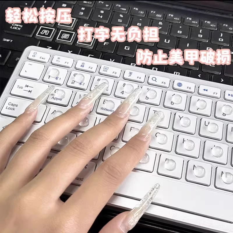 Office Chief Manicure Press Keyboard Girl Anti-Damage Long Nails Keyboard Typing Keycaps