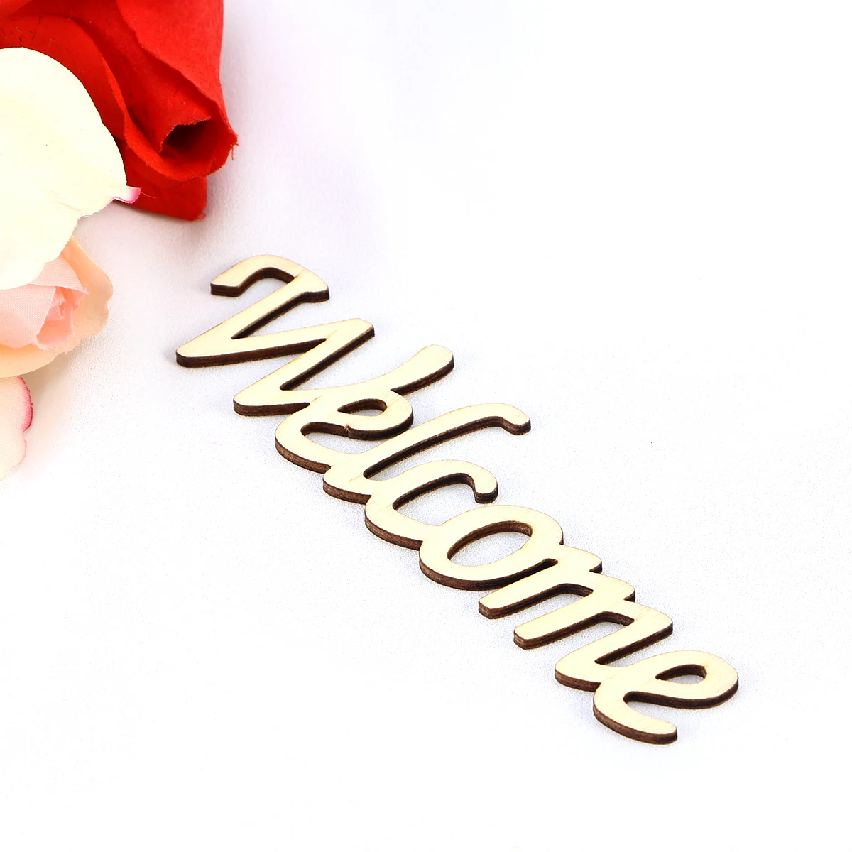 

10 pcs Wooden Decorative Tags 11X0.2Cm Wood Sign For Home Natural Hanging Signs Diy Crafts Wood Wall Decor For Wedding Party