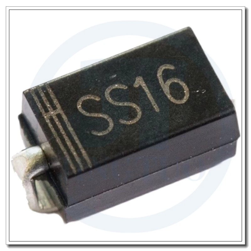 100PCS SMD Schottky Diodes SS16 SR160 1A/60V SMA DO-214AC