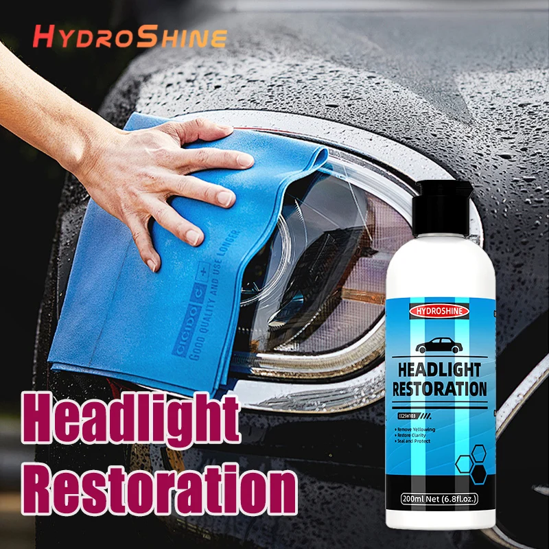 Hydroshine Headlight Restoration Car Light Polisher Cleaning Paste Car Paint Care Cleaning Paste Remove Oxidation Polish Liquid